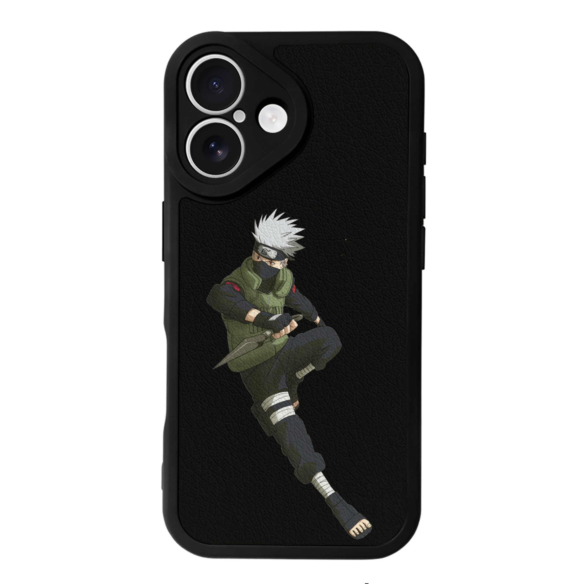 （画像用） NARUTO -ナルト- はたけ カカシ Hatake Kakashi 【iPhone 16シリーズ対応】シリコンスマホケース（レザー調） 材質：シリコン